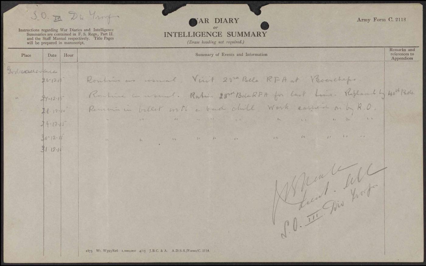 operation war diary talk standard form 3112a